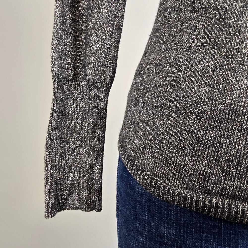 Banana Republic Silver Italian Yarn Wool Knit Sweater Size S
