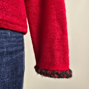 Vintage KS-Sport Red Wool Cardigan Size M