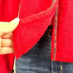 Vintage KS-Sport Red Wool Cardigan Size M