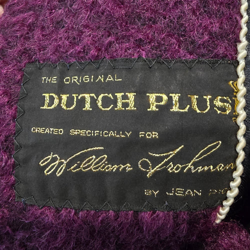 Vintage Dutch Plus William Frohman Purple Faux Fur Cape Jacket Size L