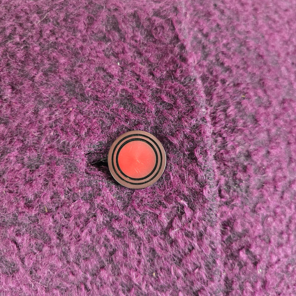 Vintage Dutch Plus William Frohman Purple Faux Fur Cape Jacket Size L