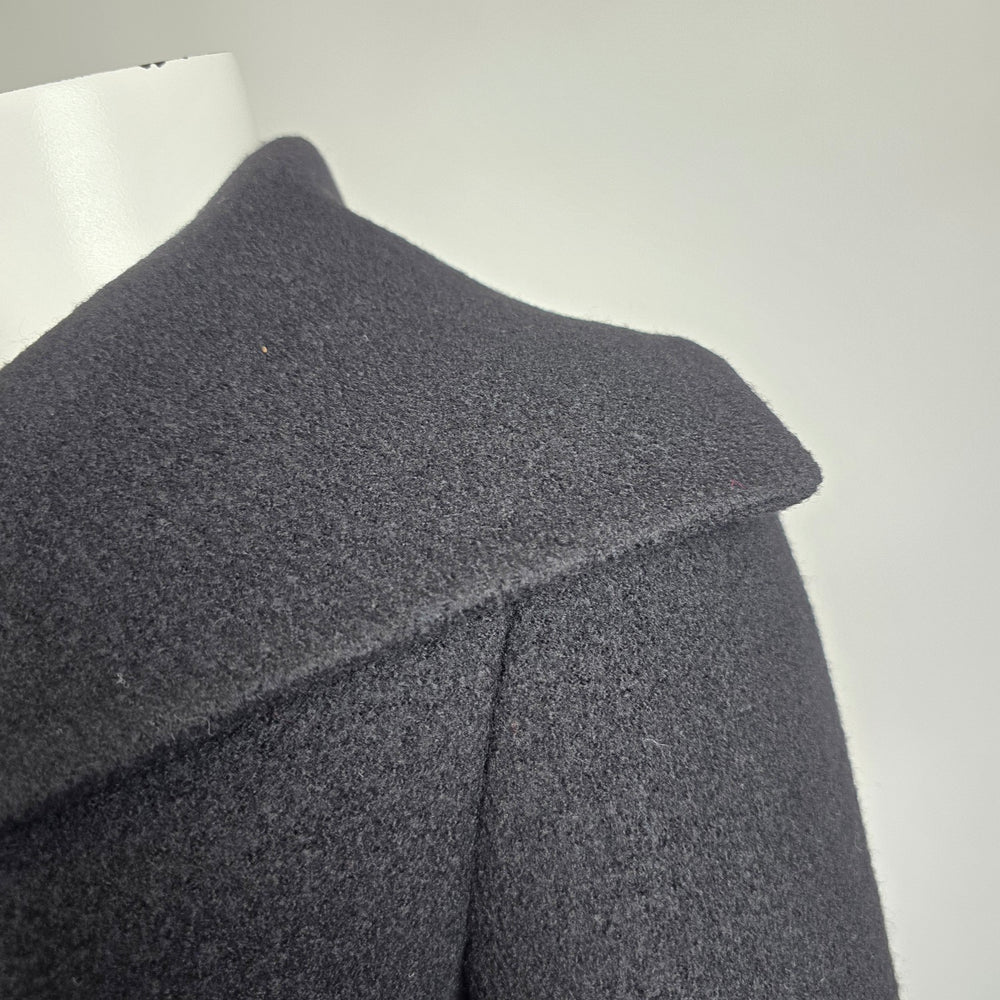 Soia & Kyo Black Wool Zip Up Winter Jacket Size XS