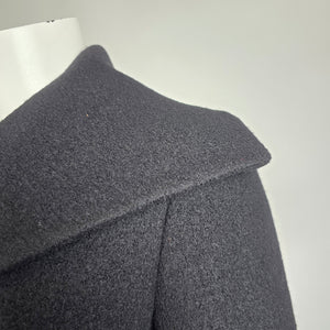 Soia & Kyo Black Wool Zip Up Winter Jacket Size XS