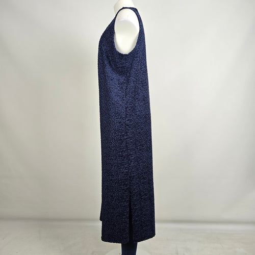 Vintage Di Marco Blue Long Line Vest Size S