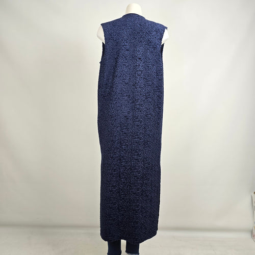 Vintage Di Marco Blue Long Line Vest Size S