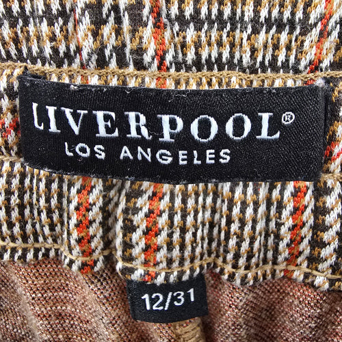 Liverpool Orange Plaid Cropped Pants Size 12