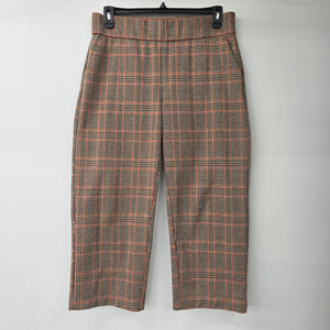 Liverpool Orange Plaid Cropped Pants Size 12