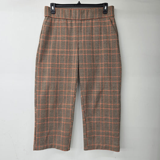 Liverpool Orange Plaid Cropped Pants Size 12