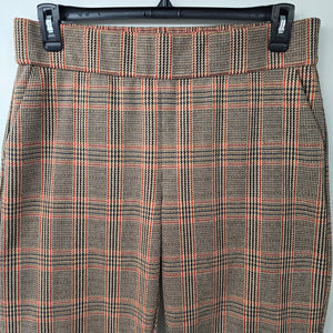 Liverpool Orange Plaid Cropped Pants Size 12