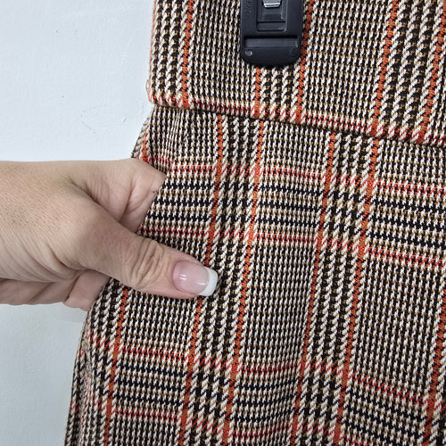 Liverpool Orange Plaid Cropped Pants Size 12