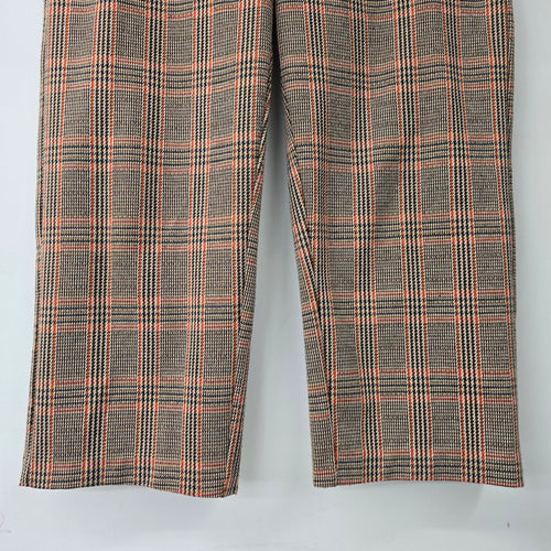 Liverpool Orange Plaid Cropped Pants Size 12