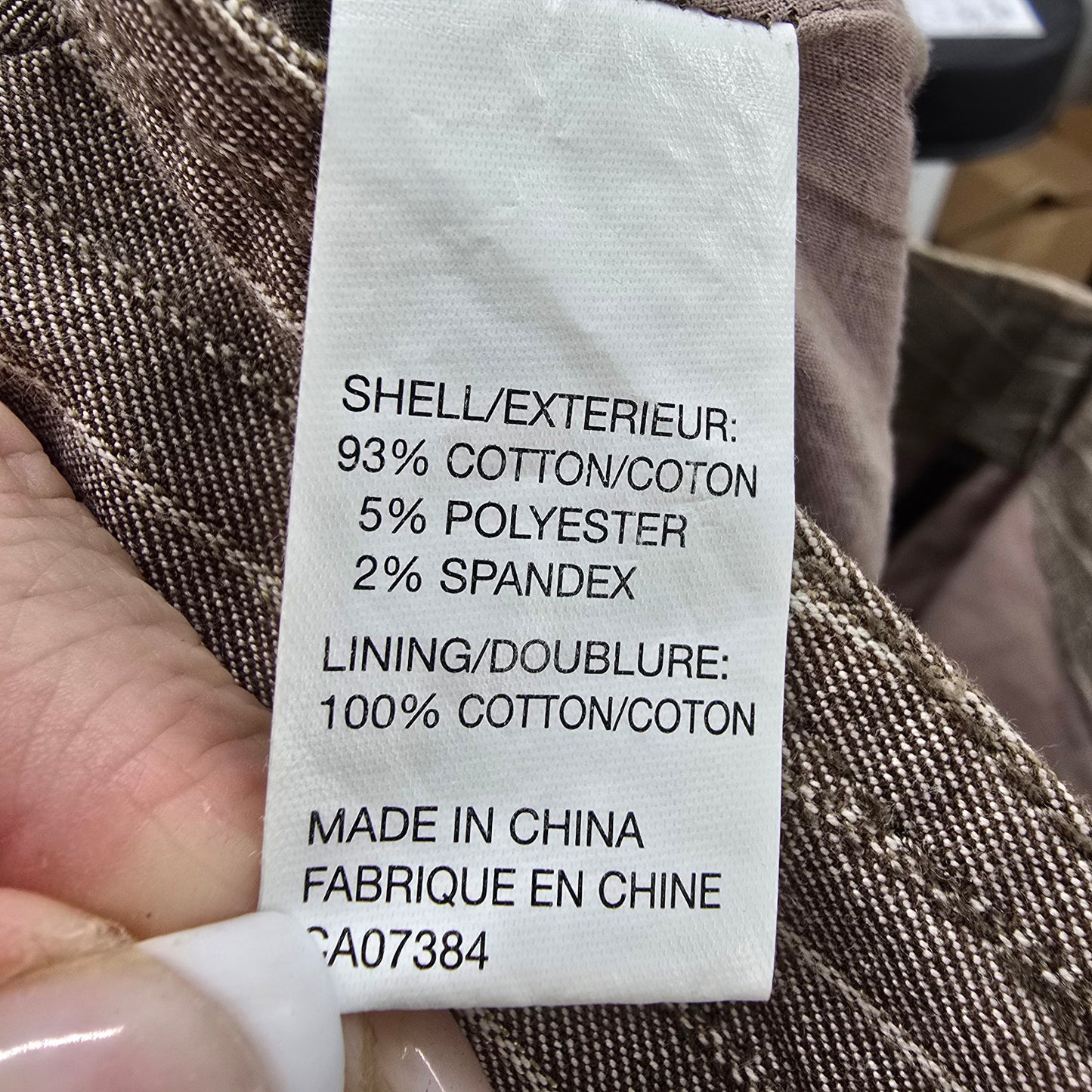 Eric Alexandre Brown Cotton Pin Stripe Midi Skirt Size 4