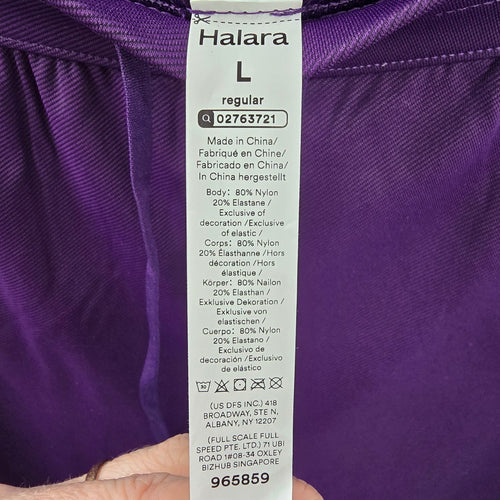 Halara Purple Mid Rise Drawstring Tapered Active Pants Size L