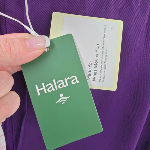 Halara Purple Mid Rise Drawstring Tapered Active Pants Size L
