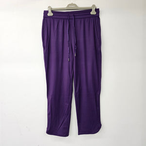 Halara Purple Mid Rise Drawstring Tapered Active Pants Size L