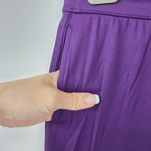 Halara Purple Mid Rise Drawstring Tapered Active Pants Size L