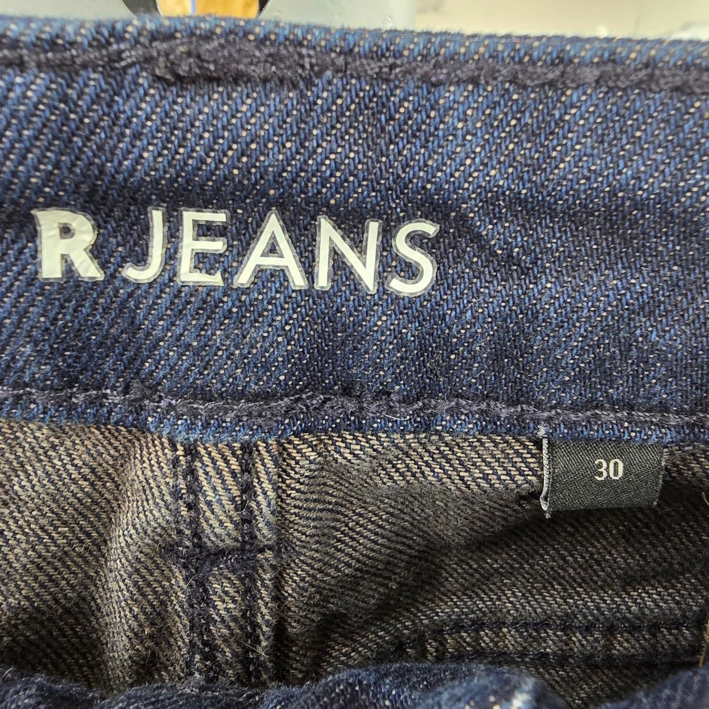 R Jeans Dark Denim Cargo Wide Leg Jeans Size 30
