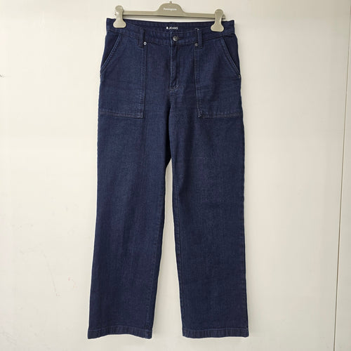 R Jeans Dark Denim Cargo Wide Leg Jeans Size 30