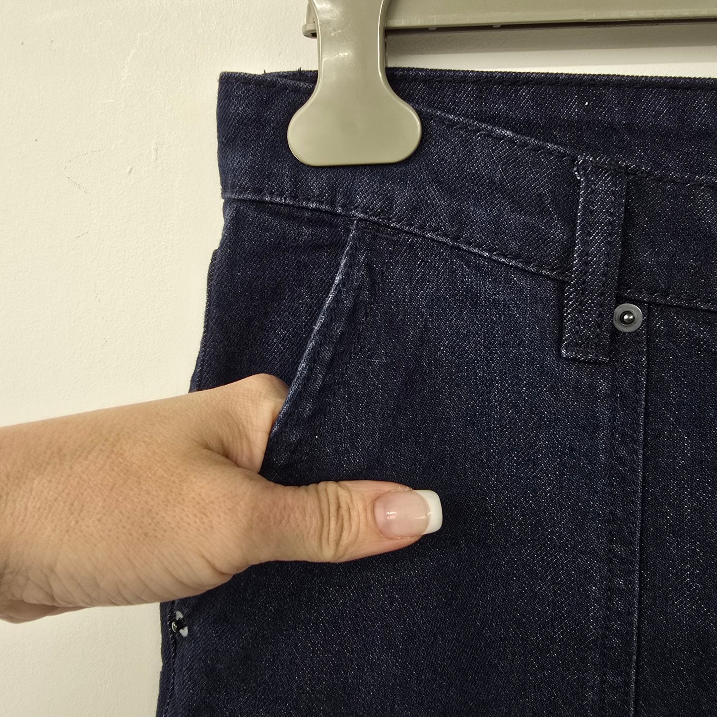 R Jeans Dark Denim Cargo Wide Leg Jeans Size 30