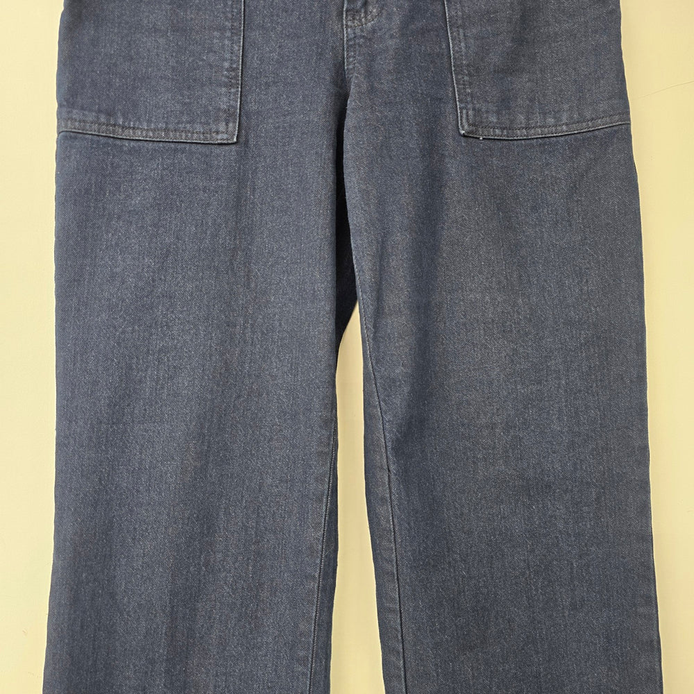 R Jeans Dark Denim Cargo Wide Leg Jeans Size 30
