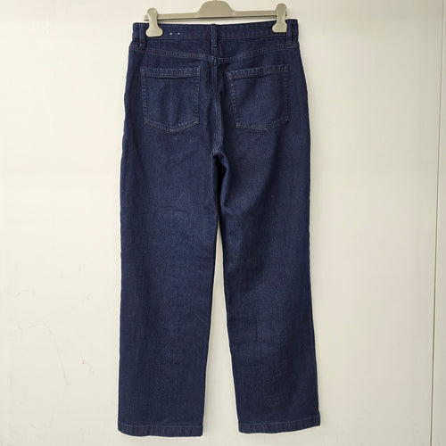 R Jeans Dark Denim Cargo Wide Leg Jeans Size 30