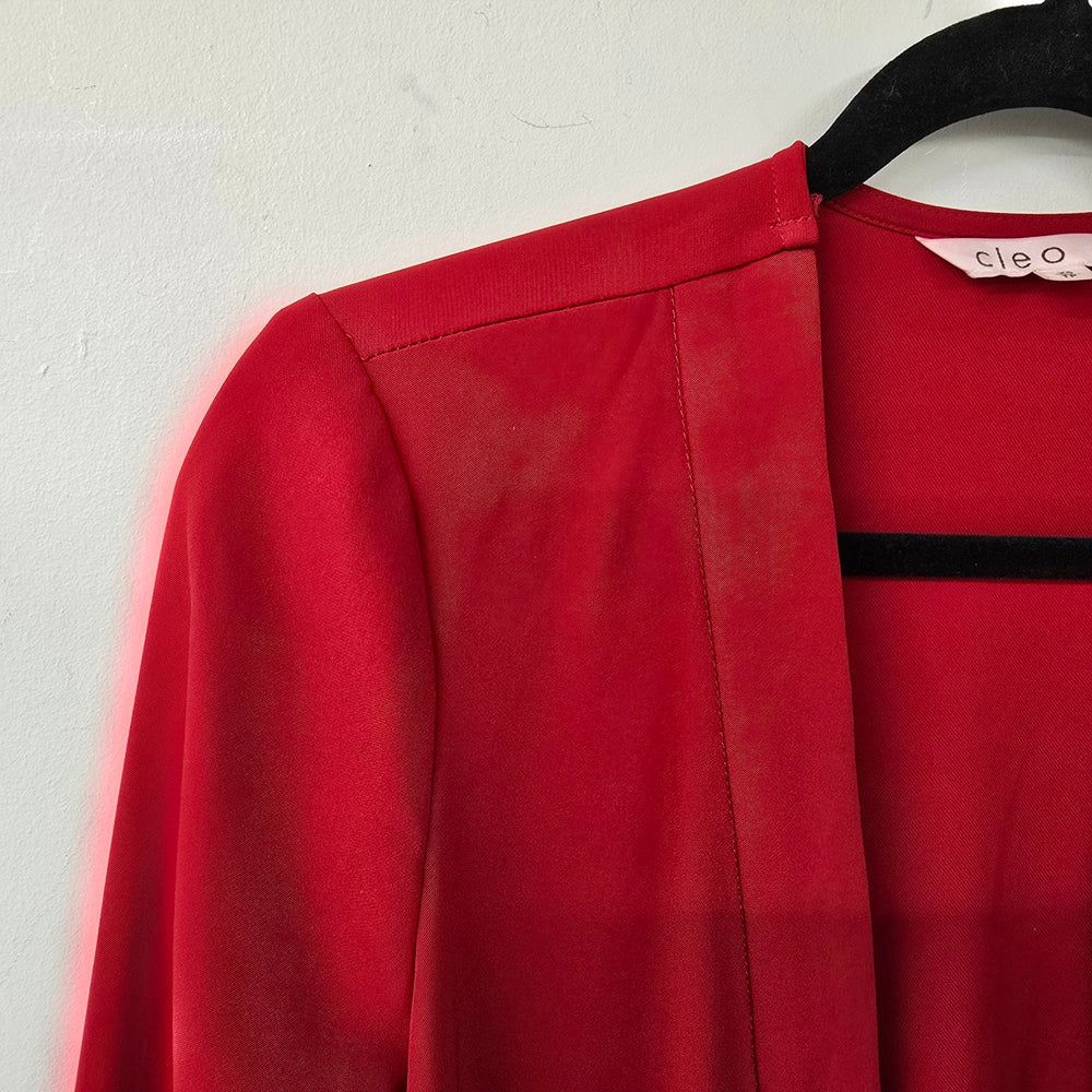 Cleo Red Blazer Cardigan Size XS