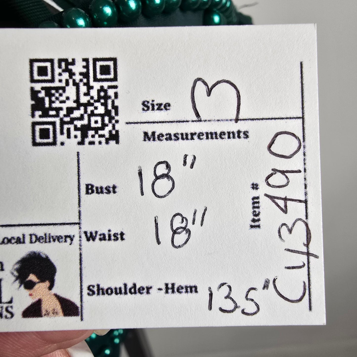 Green Beaded Bra Top Size M