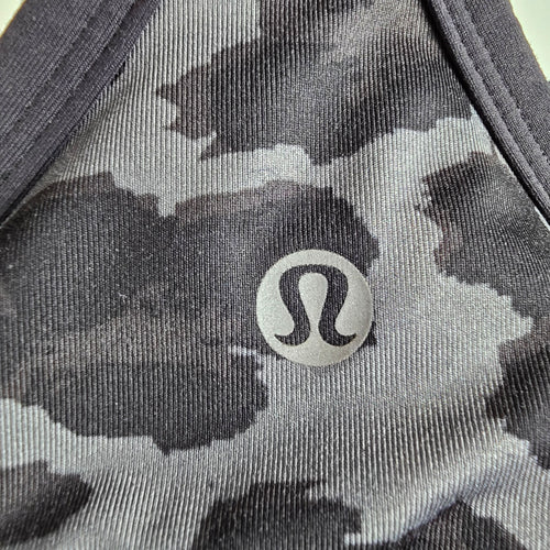 Lululemon Splendour Bra Black & Grey Animal Print Size 8