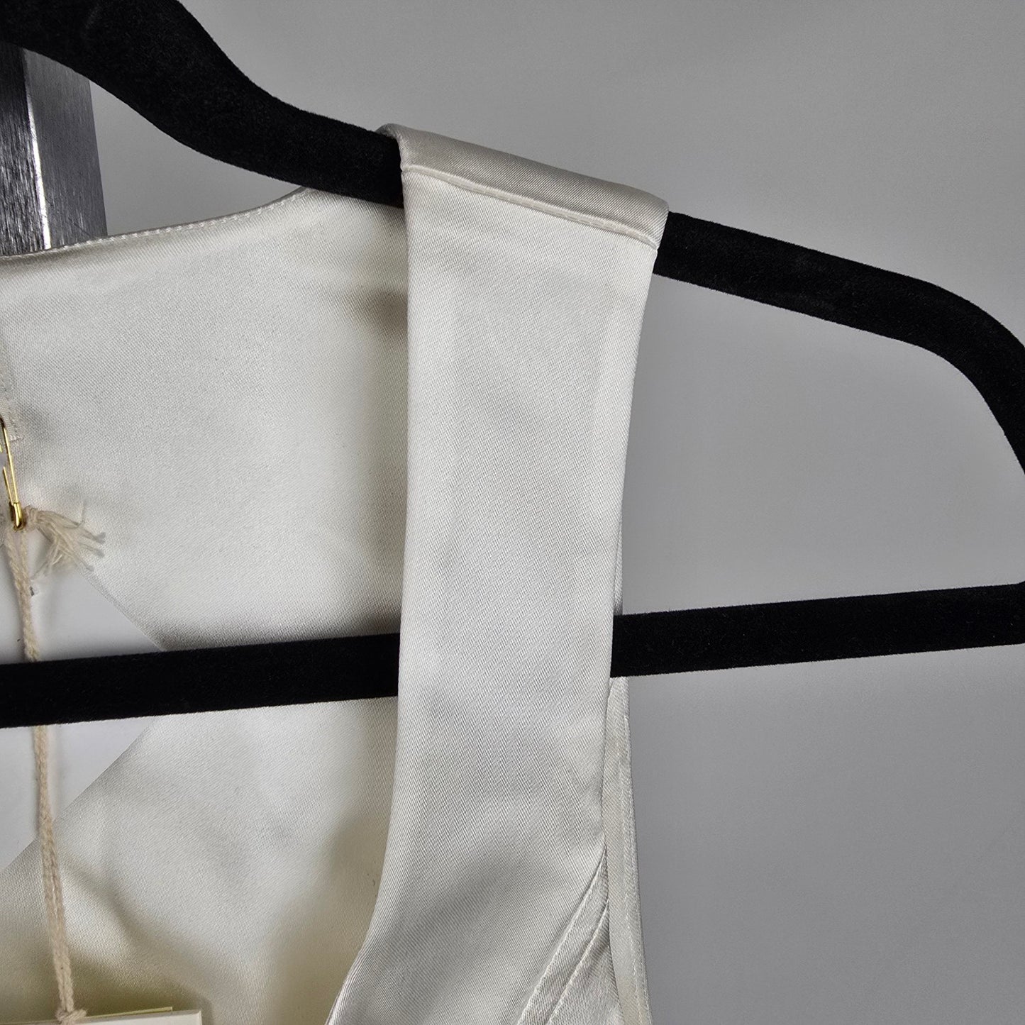 Wilfred Roseland Light Birch White Satin Bustier Top Size XS