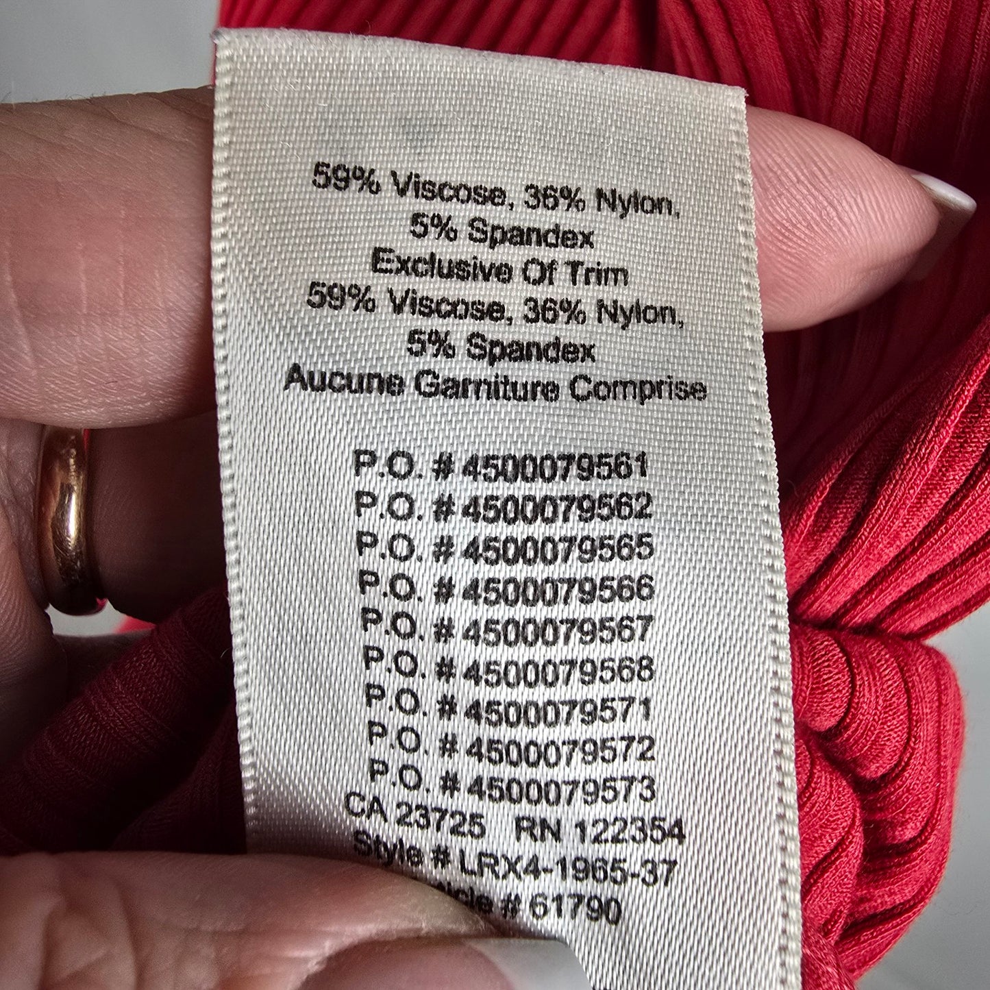 Wilfred Red Ribbed Sleeveless Bodysuit Size XXS