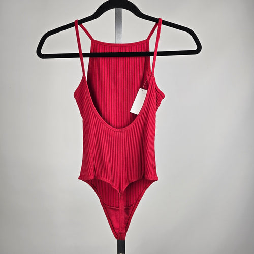 Wilfred Red Ribbed Sleeveless Bodysuit Size XXS