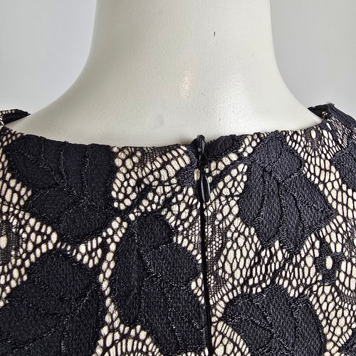 Eros Apparel Black Floral Peplum Top Size S