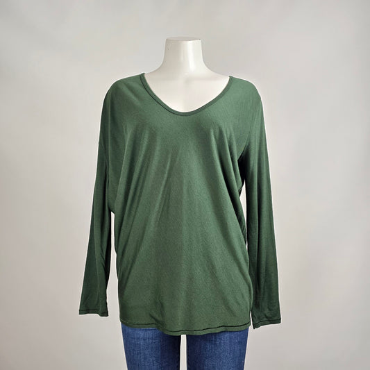 Kit & Ace Green Long Sleeve Top Size L
