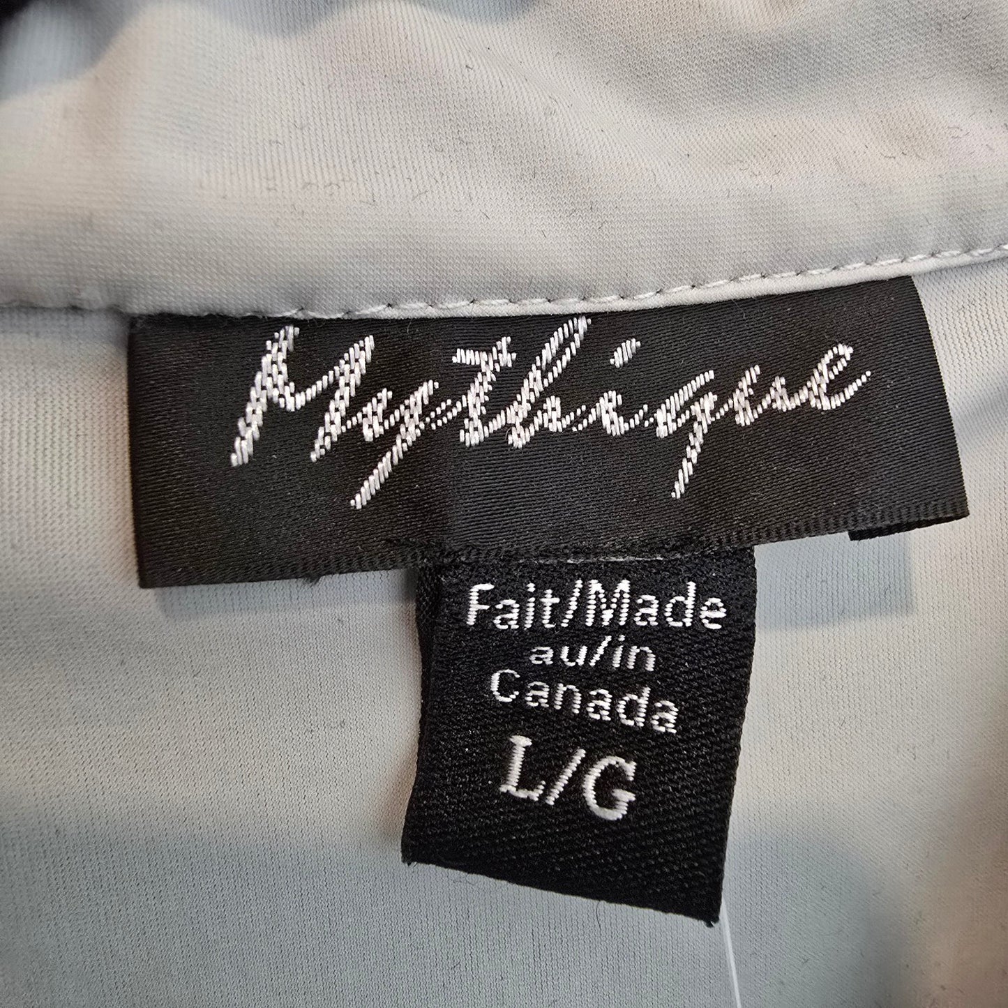 Mythique Grey Zip Up Long Vest Size L