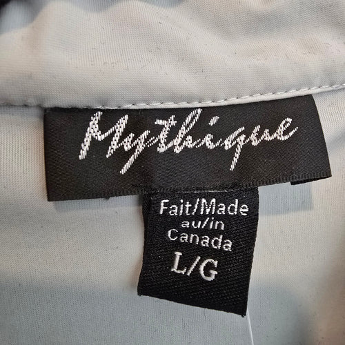 Mythique Grey Zip Up Long Vest Size L