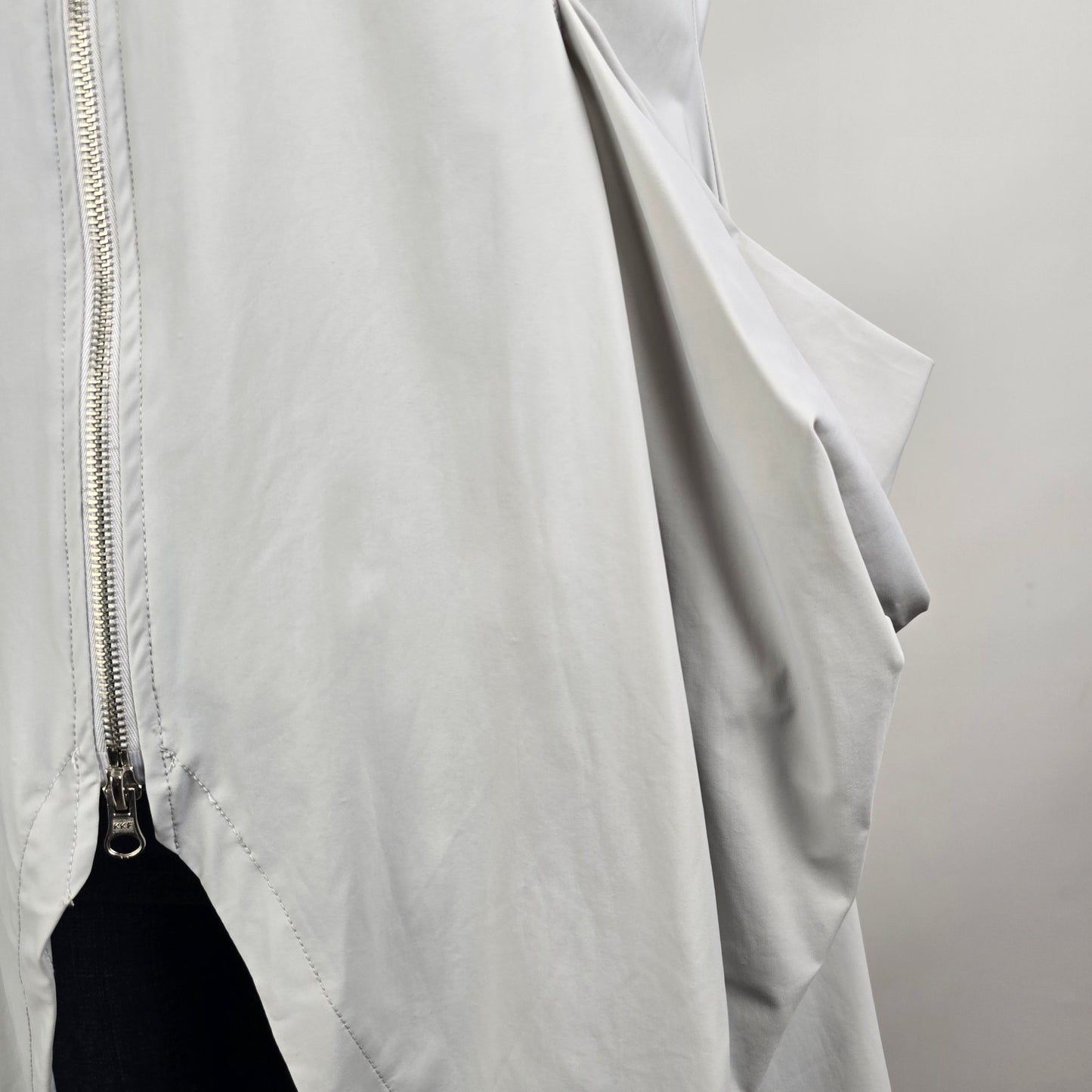 Mythique Grey Zip Up Long Vest Size L