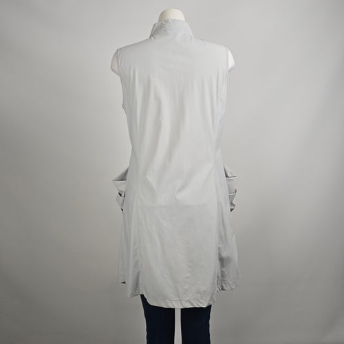 Mythique Grey Zip Up Long Vest Size L