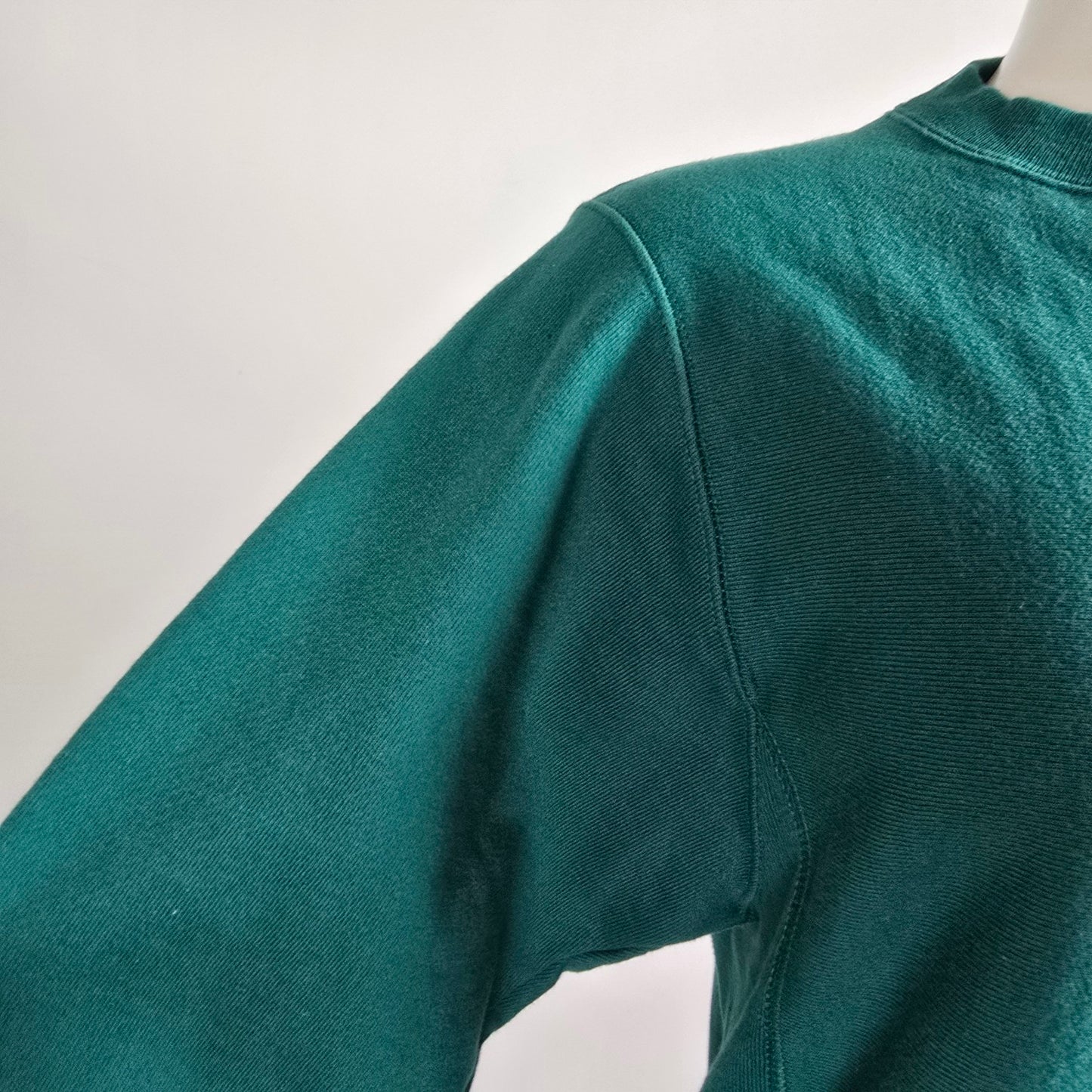 Vintage Champion Reverse Weave Cotton Green Sweatshirt Size XS