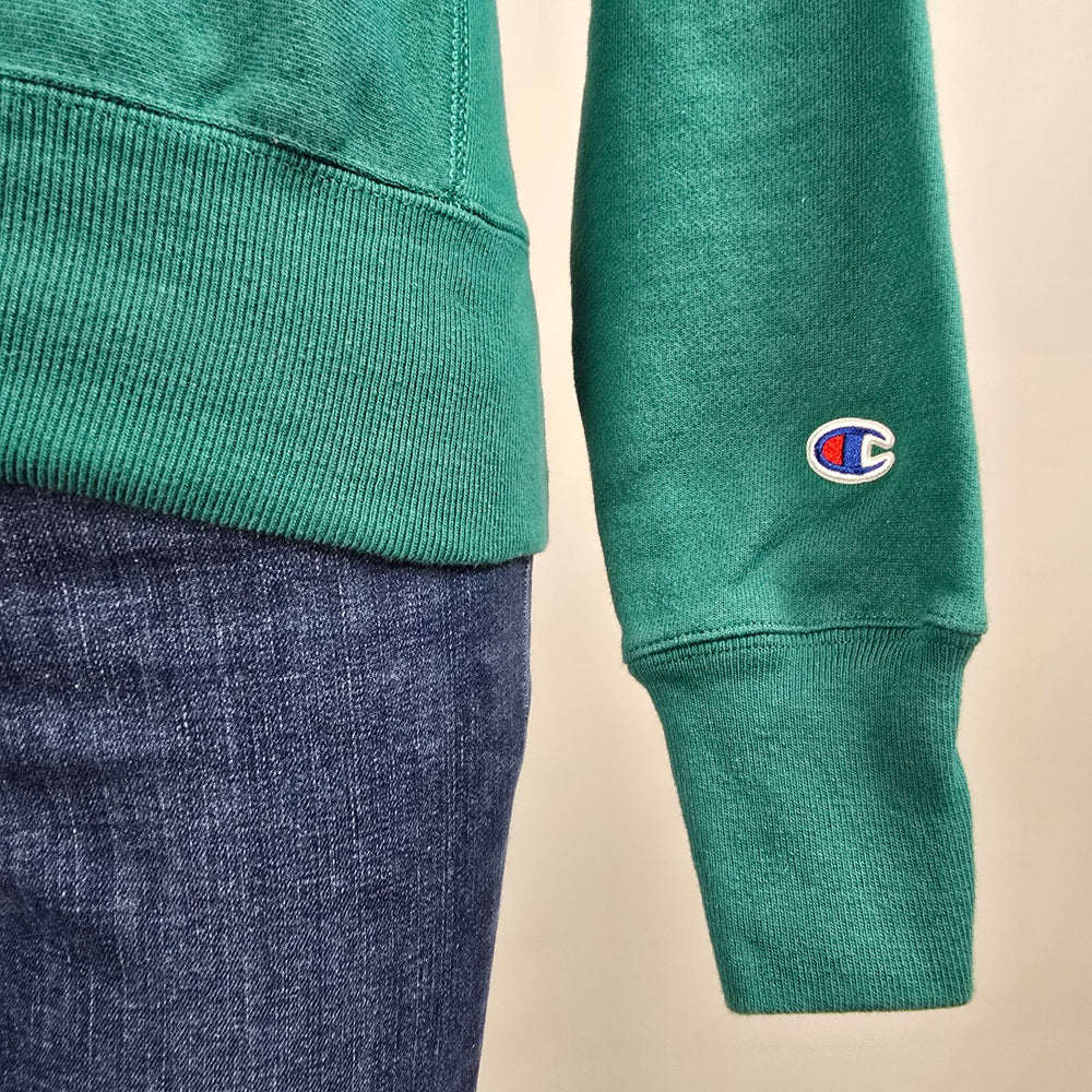 Vintage Champion Reverse Weave Cotton Green Sweatshirt Size XS