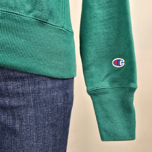 Vintage Champion Reverse Weave Cotton Green Sweatshirt Size XS