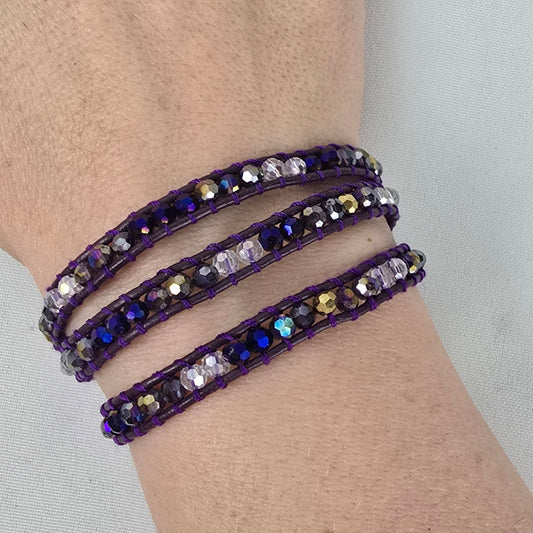 South Hill Purple Multi-Wrap Bracelet