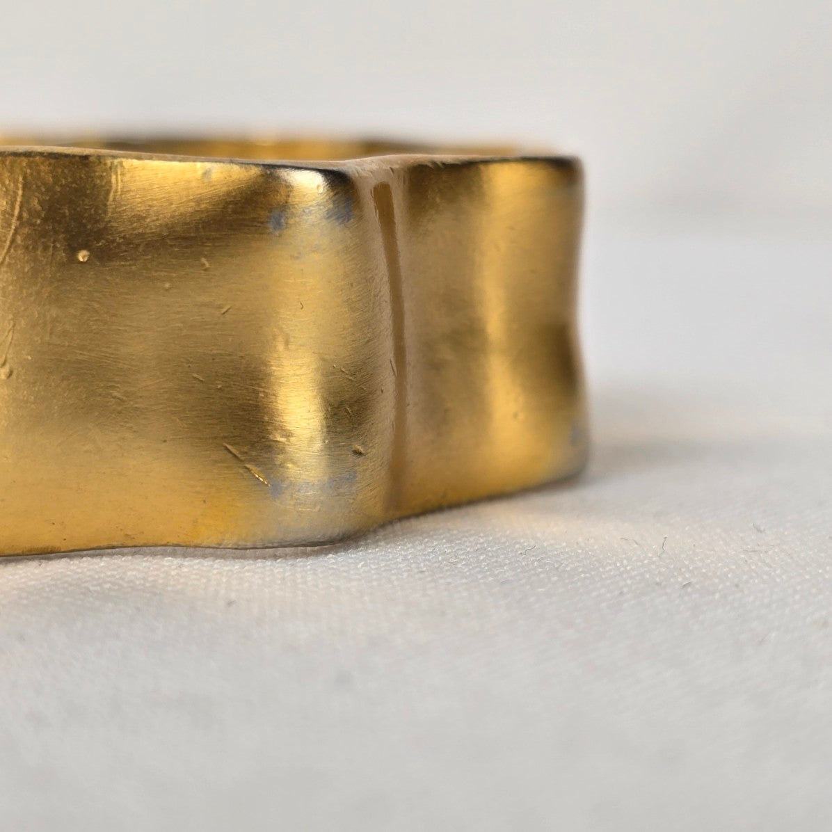 Gold Tone Wavy Bangle Bracelet