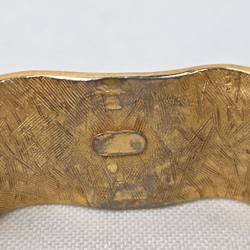 Gold Tone Wavy Bangle Bracelet