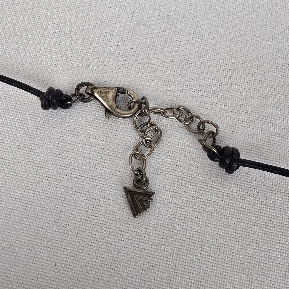 Silpada 925 Stirling Silver Amethyst Charm Leather Cord Necklace