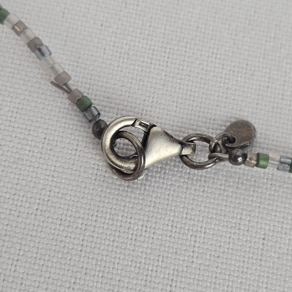 Silpada Sterling Silver Seed Bead Turquoise Pendant Delicate Necklace