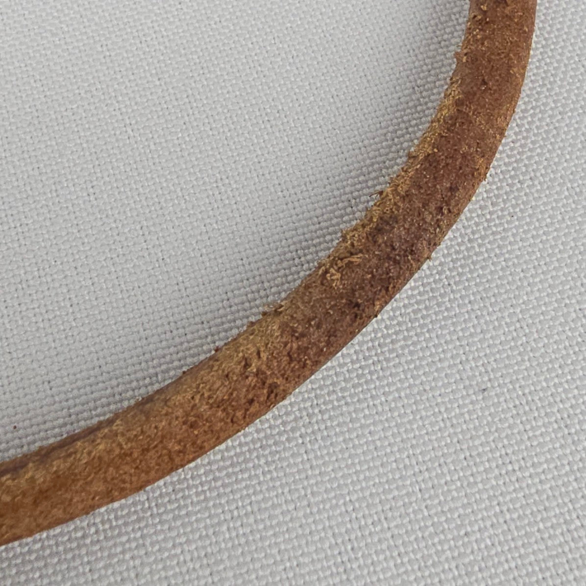 Gold & Blue Glass Statement Pendant Brown Cord Necklace