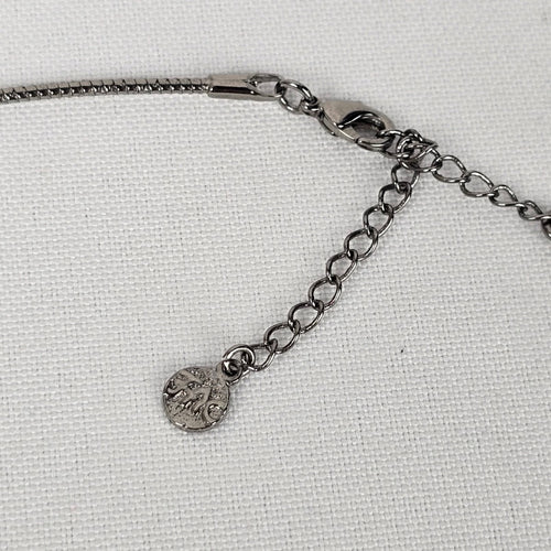 Fifth Avenue Black Rhinestone Delicate Pendant Collar Necklace