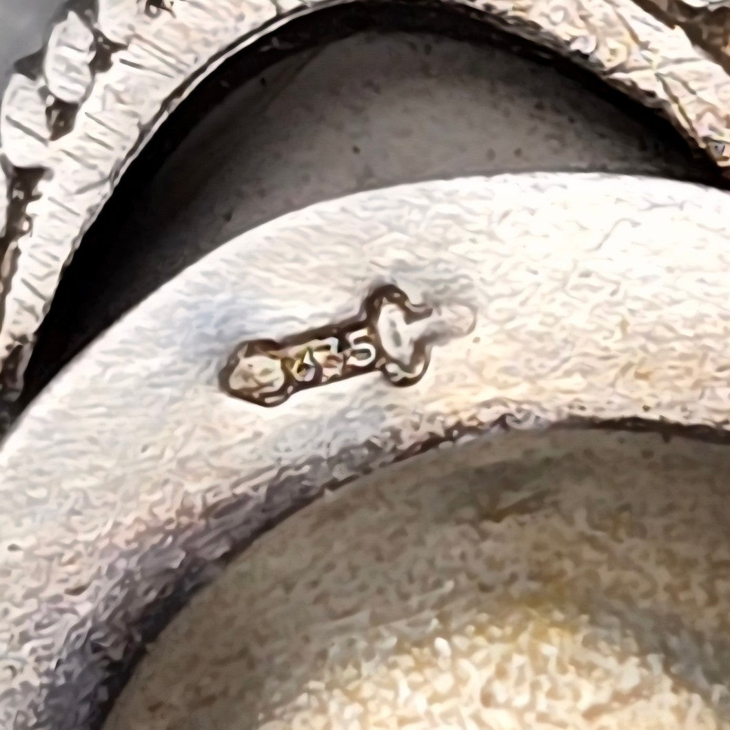 Vintage Delft Holland Windmill Ceramic Blue 835 Sterling Silver Clip On Earrings