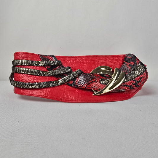 Vintage Red Statement Belt Size S/M