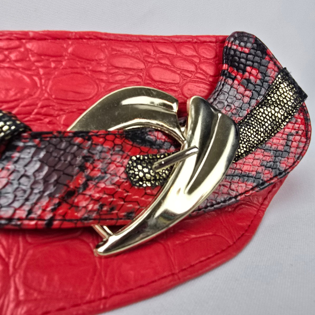Vintage Red Statement Belt Size S/M